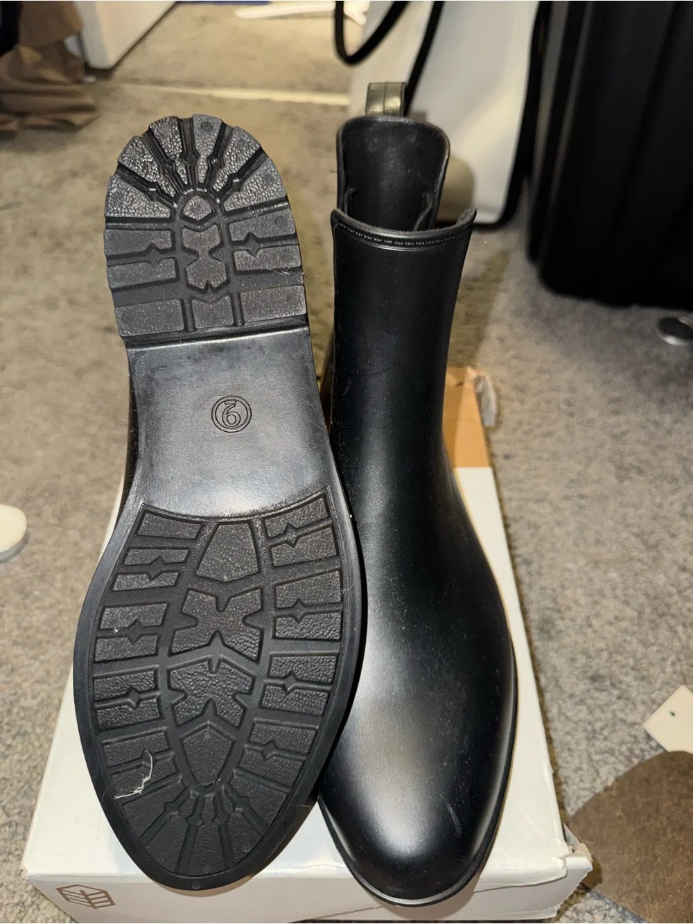 a new day Black Chelsea Rain Boots for Women